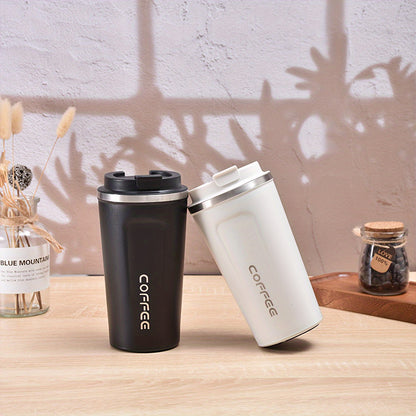 1pc Vacuum flask, portable thermal bottle made of stainless steel, leakproof tumbler with heat and cold retention, ideal for outdoor activities such as camping, hiking, driving, and car travel.