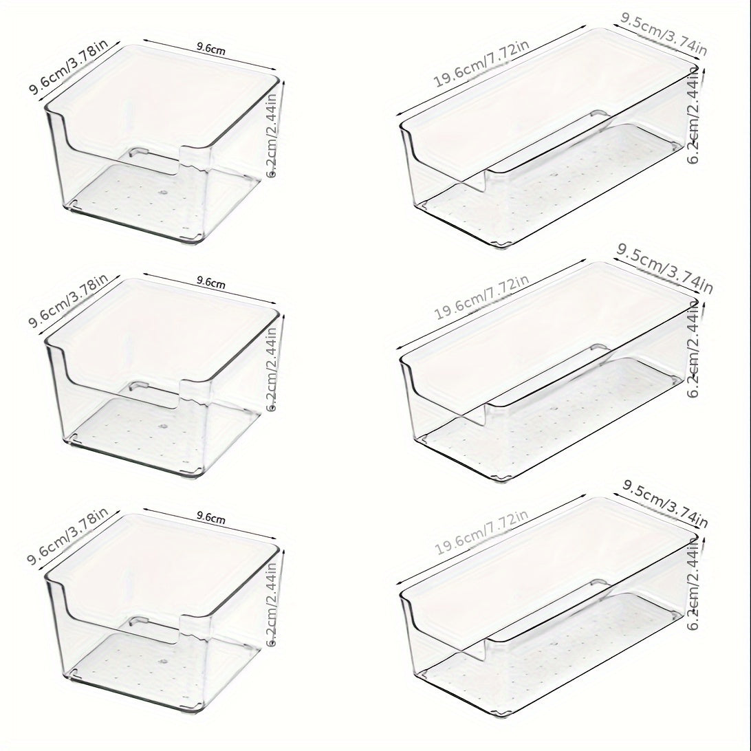 2024 Drawer Organizer - Transparent PET Box for Desk, Stationery, & Cosmetics