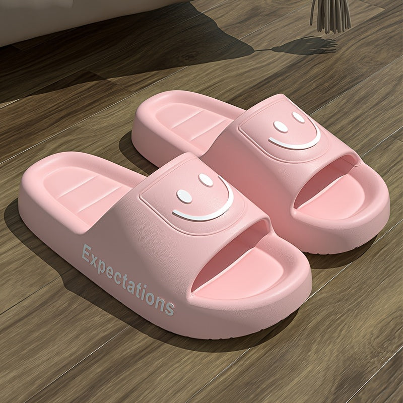 Simple and comfortable indoor slippers for both men and women with thick anti-slip soles, suitable for couples.