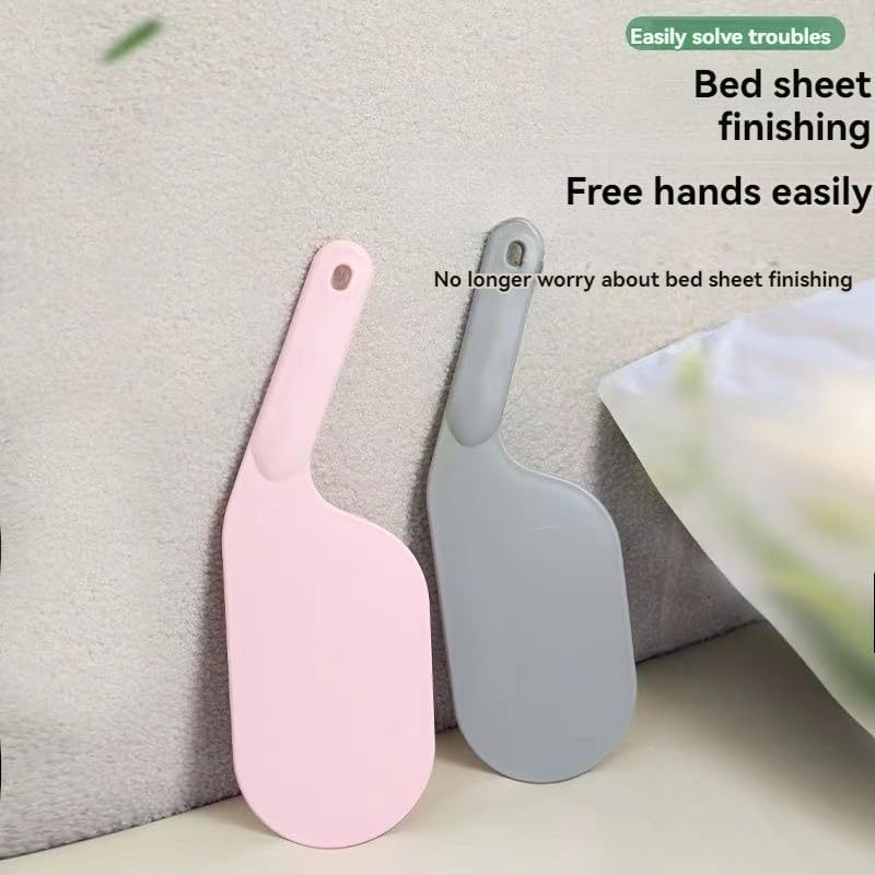 Tool to tuck bed sheets easily and enhance comfort - prevents slipping, ideal for mattresses and fitted sheets, made of white plastic, 1 piece