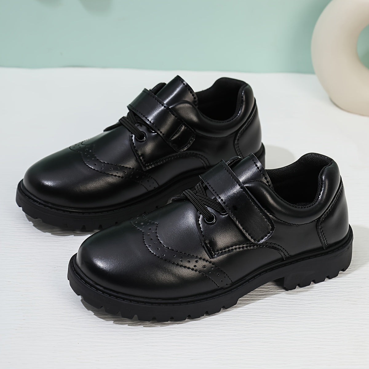 Durable non-slip dress shoes for boys perfect for school events and parties