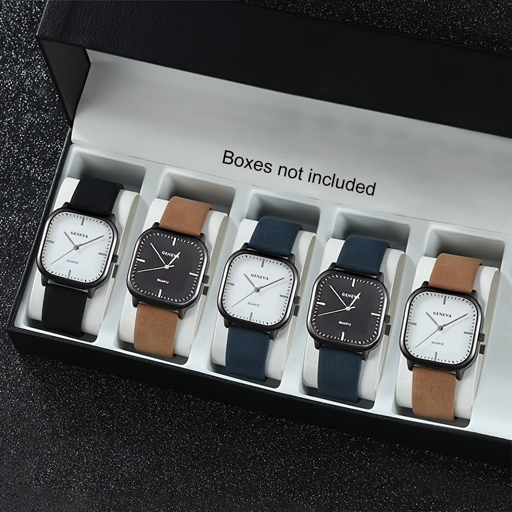 Quartz watch with five pieces