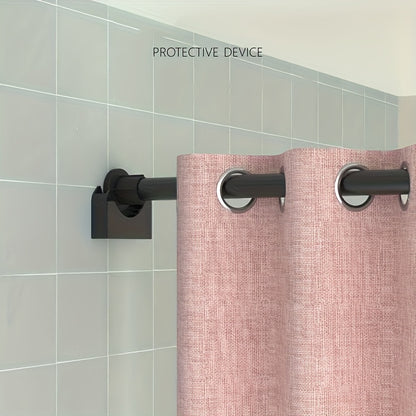 Upgraded adhesive pole holder for easy installation, anti-slip and suitable for various poles, such as clothes drying and shower curtain.