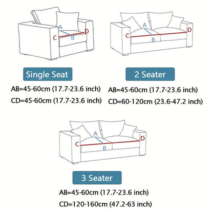 Polyester sofa slipcover for non-slip furniture protection in home decor.