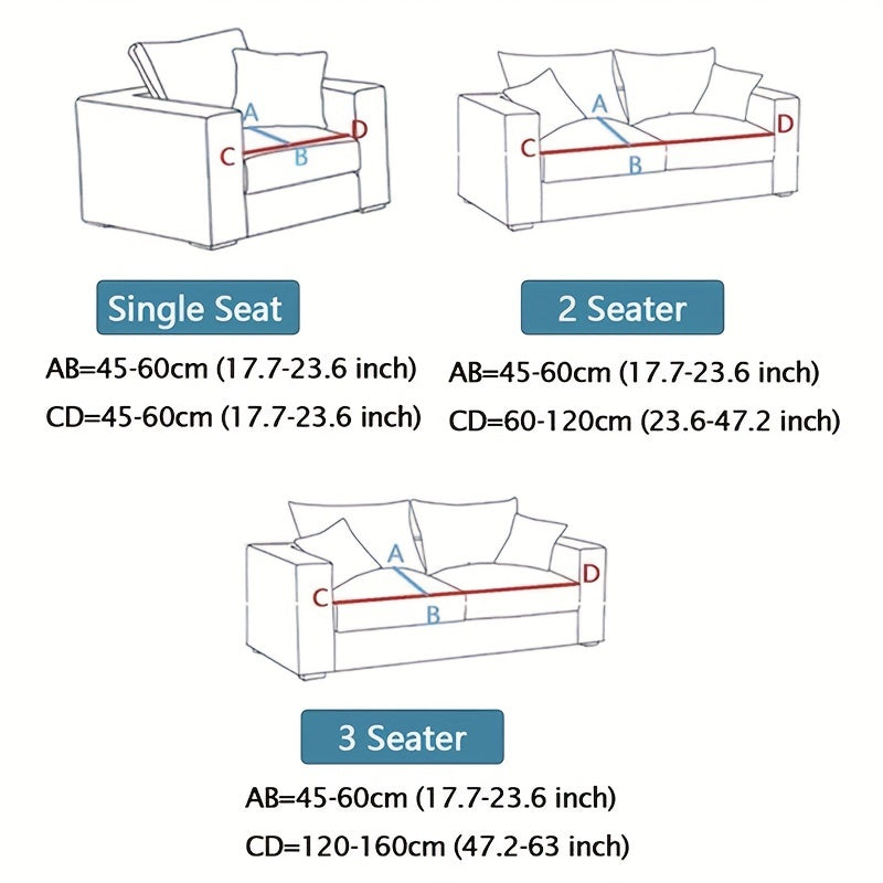 Waterproof jacquard sofa cushion cover with stylish leaf pattern. Ideal for 1/2/3-seater and sectional sofas. Machine washable and suitable for living room, office, and home decor. Modern style with jacquard weave.