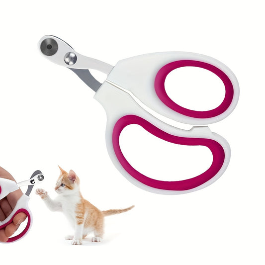 Pet nail grinder and clipper for grooming dog and cat paws, with scissors included.