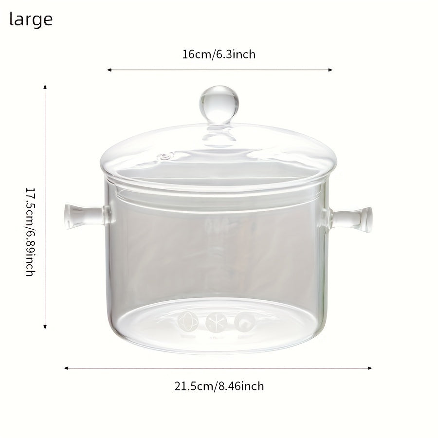 Высокобorosilicate стеклянный горшок, прозрачный амфора для супа, подходит для электрических и газовых плит, долговечная кухонная утварь для дома