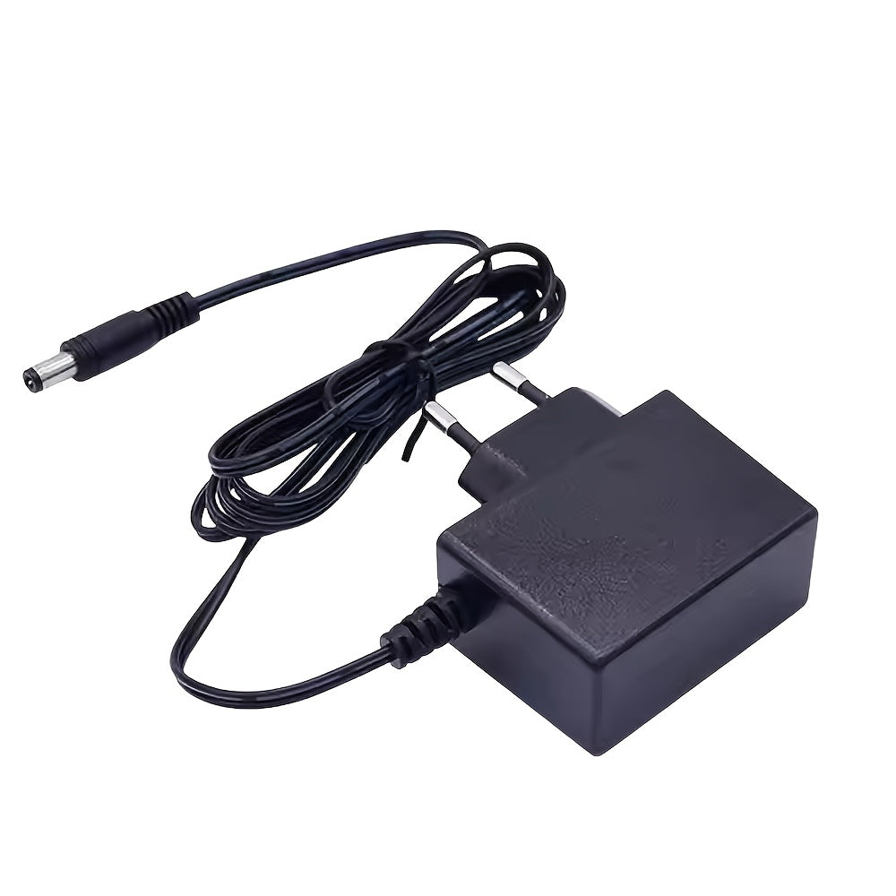 12V power adapter with various amp options, also compatible with 5V and 9V devices. Suitable for LED light strips, security cameras, routers, and speakers.