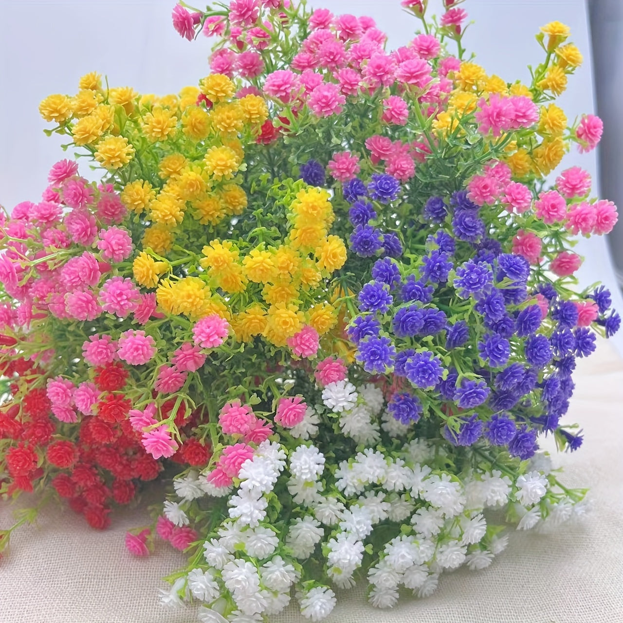 30 vibrant artificial baby's breath flowers for DIY crafts, bouquets, and aquariums - perfect for various holidays and occasions.