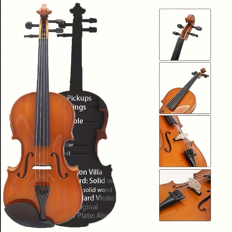 Astonvilla AV-E03 EQ Electric Acoustic Violin available in two colors.