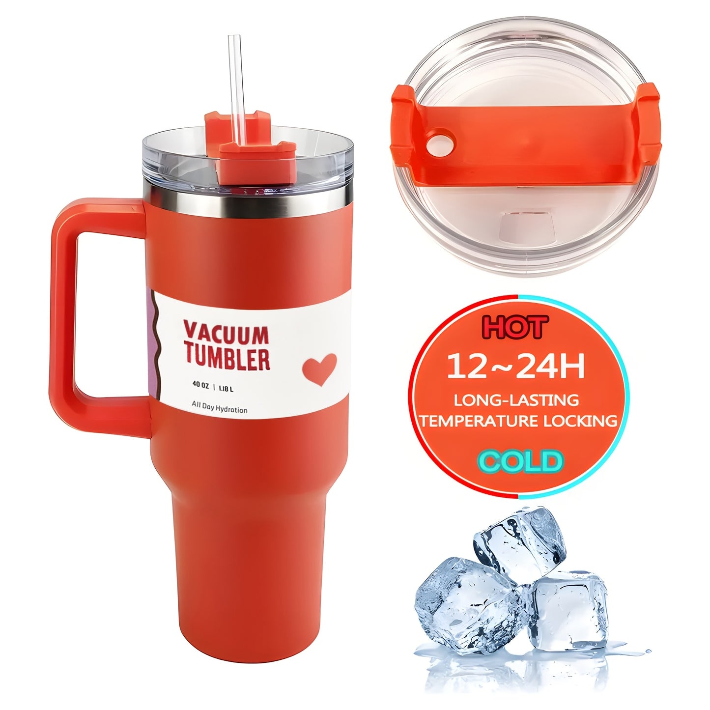 Sakura Train H1.0 FlowState 40oz izolyatsiyalangan tumbler qopqoq va qalam bilan - Sovuq ichimliklar uchun ideal, mukammal bayram sovg'asi