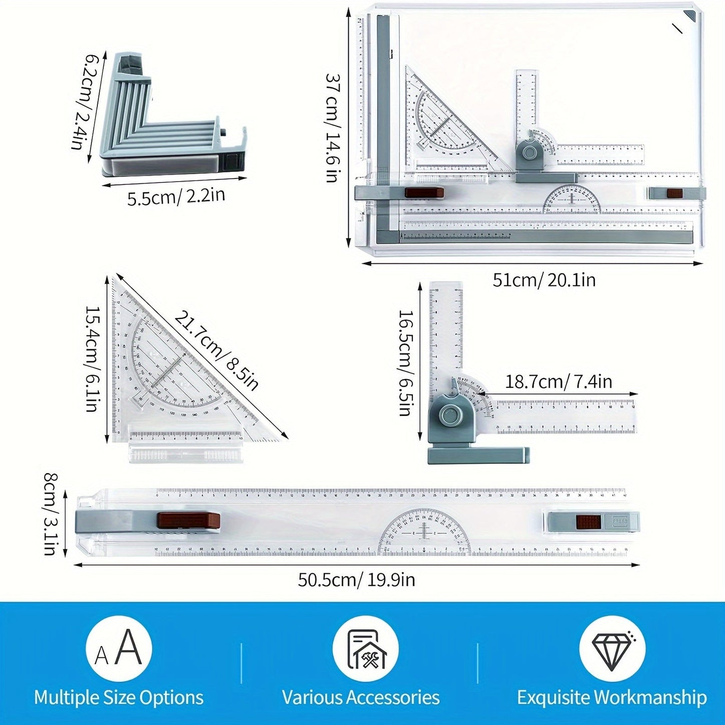 A3 Drawing Board: Easily Portable and Precise Design and Measurement Tool for Home and Office Decoration