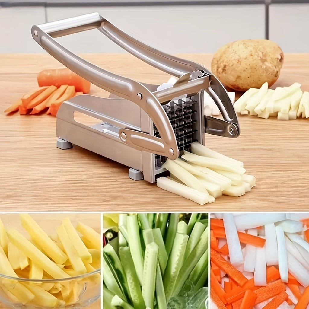 Multifunctional Stainless Steel Vegetable Cutter for Home Kitchen - Perfect for Dicing Potatoes and Making French Fries