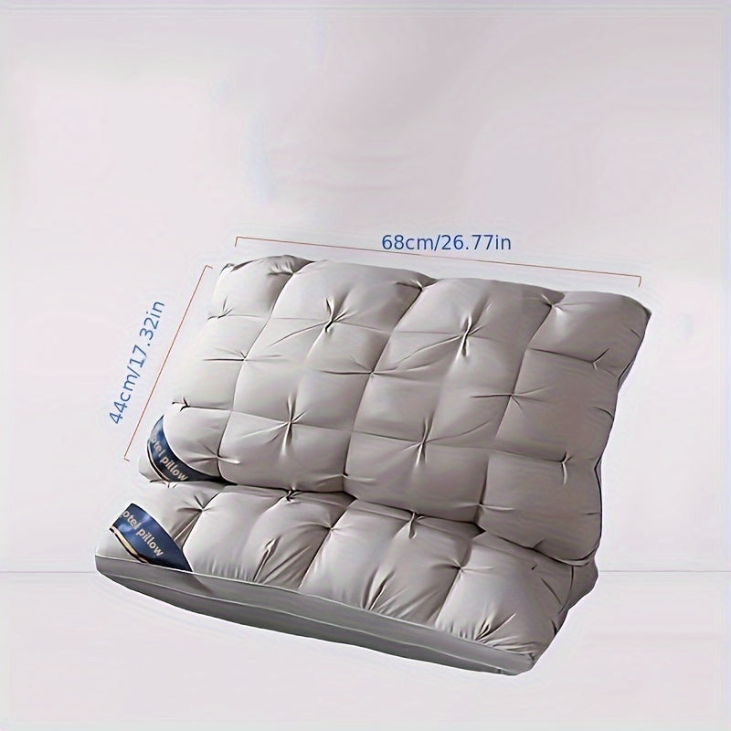 Get a good night's sleep with the 1pc Pillow, designed to support your neck and spine. This sleep massage pillow core is moisture-absorbing and breathable, making it perfect for your household bedding. Use it in the living room, bedroom, or as a stylish