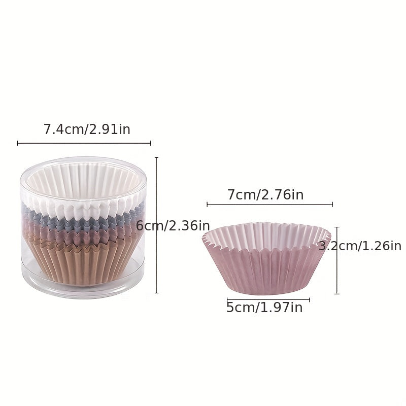 This set includes 100 pieces of food-grade lace pattern cake liners made from oilproof and greaseproof paper. These versatile liners can be used for making cakes, decorating pastries, and more. They are designed to withstand high and low temperatures