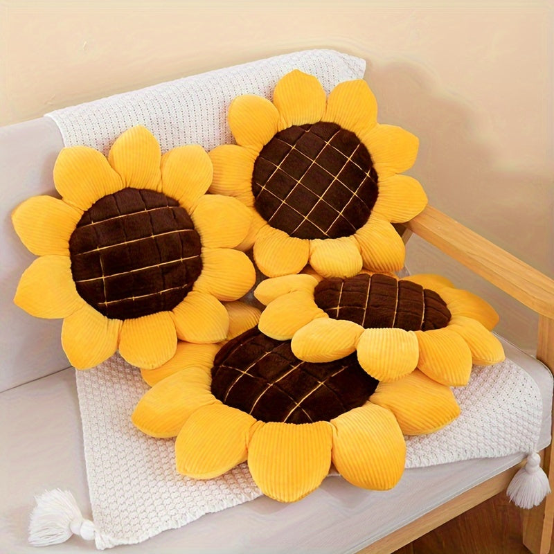 Adorable Sunflower Pillow, Ideal for Decorating Your Home or Gifting This Christmas