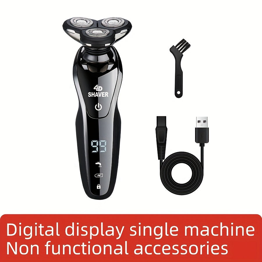 GERTZY Electric 6-In-1 Men's Shaver, Rechargeable Rotary Shaver, Ideal Father's Day Gift for Men.