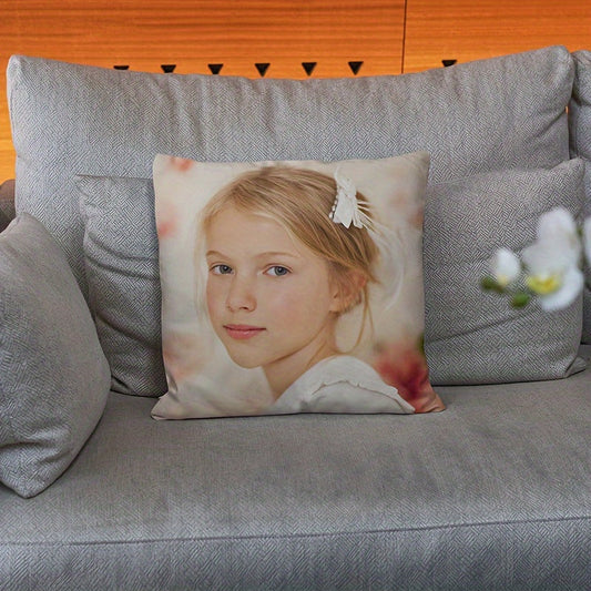 Create your own DIY custom sofa cushion with a personalized photo pillow. This modern minimalist design is made from high-quality polyester and is perfect for adding a personal touch to your nursery or home decor.