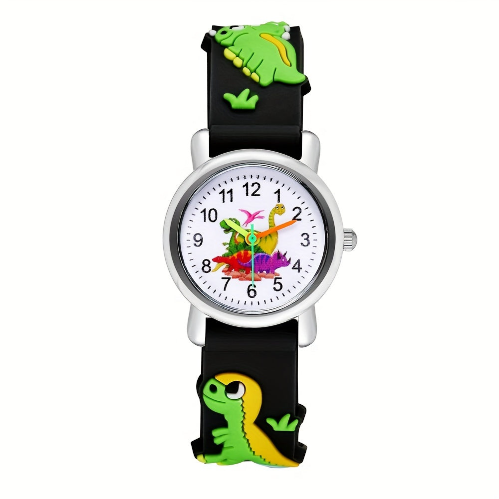 Kids' Dinosaur Quartz Watch - Fun Gift for Students, Battery-Powered