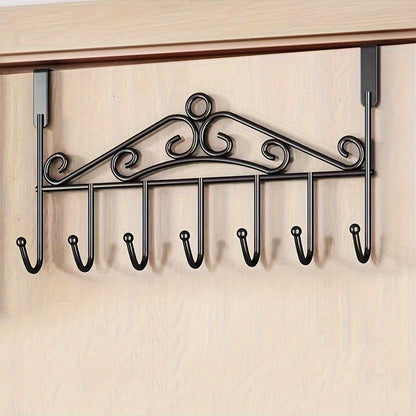 Modern over-the-door hooks for easy home organization without drilling