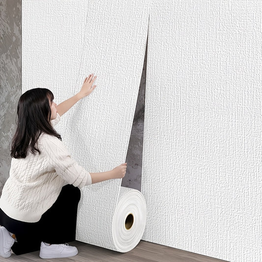 Waterproof self-adhesive 3D foam wallpaper stickers for easy and clean decoration in various living spaces.