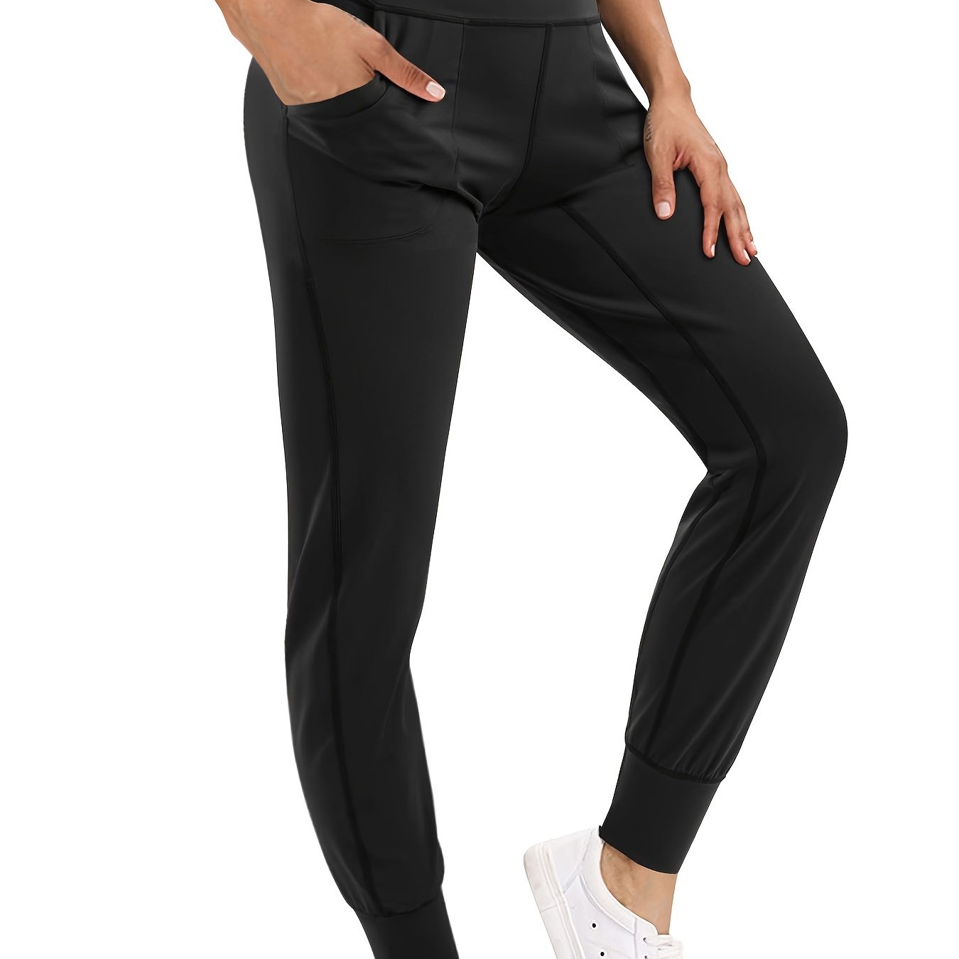 Shaping high-waist sporty pants for women, providing tummy control and support.