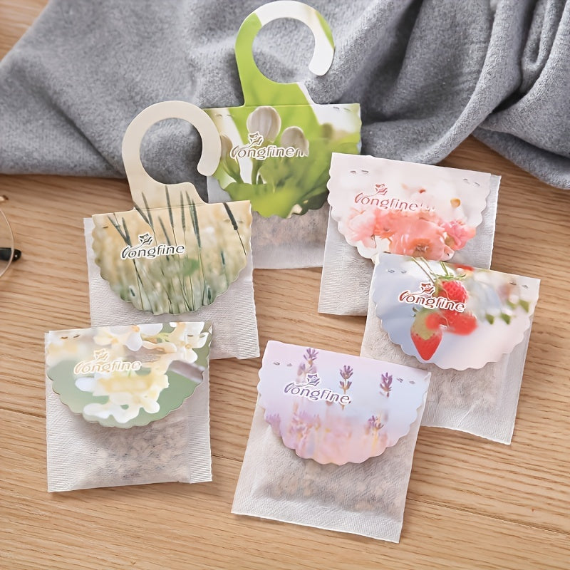 20pcs of Fragrant Wardrobe Sachets for Odor Elimination, Offering Lasting Scents for Cars and Bedrooms.