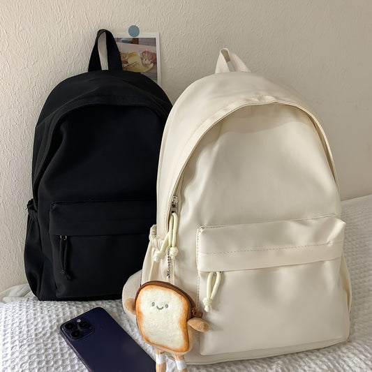 Casual, lightweight backpack for high school students in solid color. Perfect for everyday use.