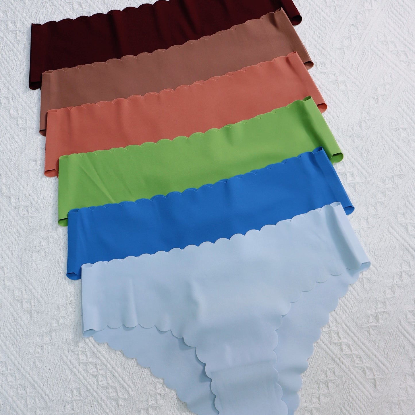 "6 Solid Scallop Trim Briefs, Sexy and Comfy Intimates Panties for Women"