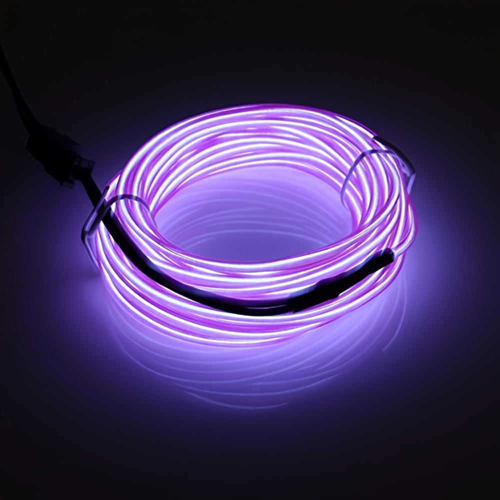 Bright Neon Light Strip for DIY decorating, festivals, Halloween, Christmas, and parties with 360° illumination.