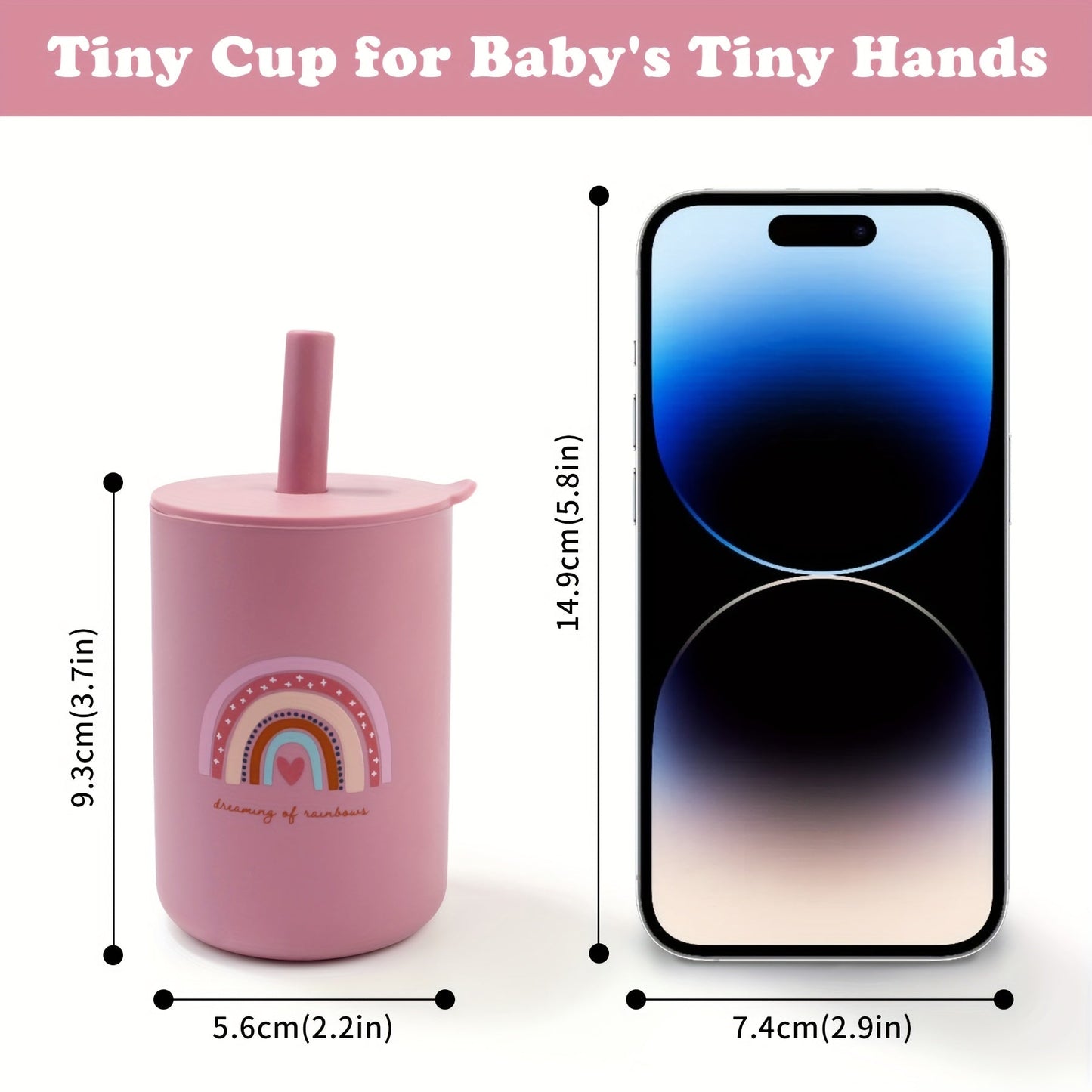 Get the TYRY.HU Silicone Training Cup for Toddlers, designed for safety and convenience. Made from BPA free silicone, this cup is durable, microwave and dishwasher safe, with an easy grip and anti-slip design. It comes with a lid and straw for added