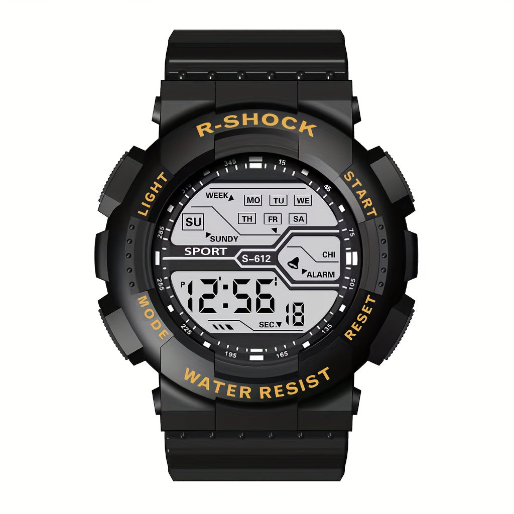 Great Gift Idea: Sporty Electronic Watch with Luminous Display, Perfect for Teens and Adults