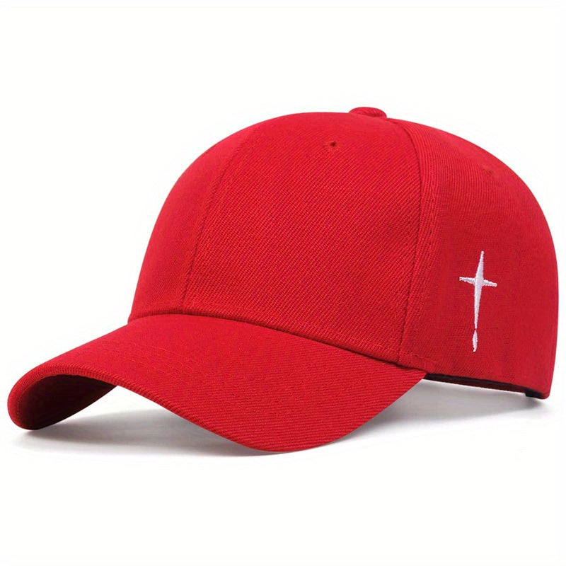 A stylish and versatile men's cross baseball cap, perfect for spring, fall, and summer. This adjustable hat is an excellent choice for gifts.