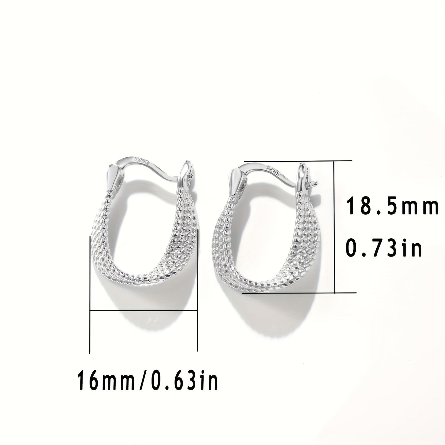 Classic and elegant, these twisted design hoop earrings are made of S925 sterling silver, making them hypoallergenic and perfect for sensitive ears. A timeless and exquisite gift for any woman.