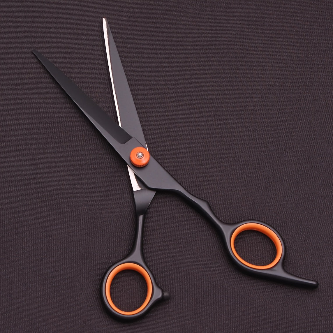 6-inch hair cutting scissors set with a variety of styling tools including thinning scissors, shaver comb, double-sided comb, and apple comb.