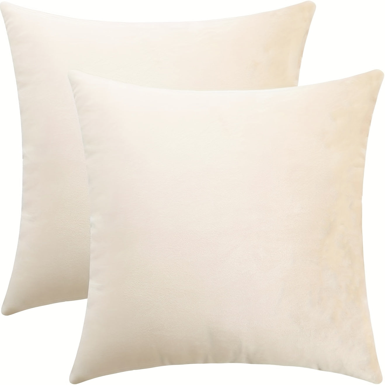 2 Velvet decorative pillow covers without insert, 45.72cm each, for sofa, bed, car, living room.