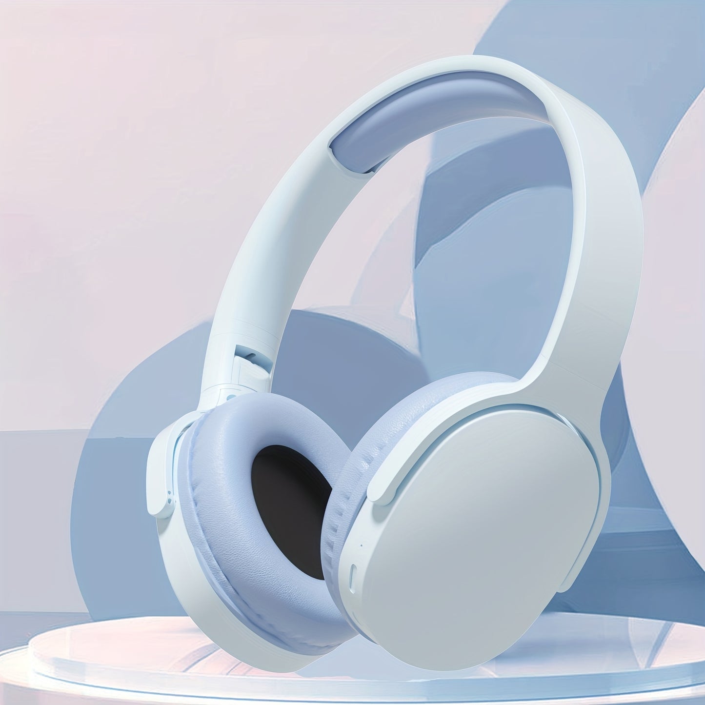 GENAI P2961 Over-Ear Wireless Headphones with 20H playtime, foldable design, noise-canceling mic, USB charging case, and sleek white design. Perfect for travel, home, and office use.