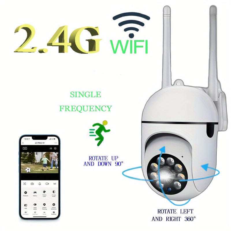 The WIFIAI Intelligent Human Tracking USB Camera offers HD wireless security with motion detection and alarm push. It also features video monitoring, remote control viewing, and pan tilt bidirectional audio. This outdoor camera is not waterproof, but is