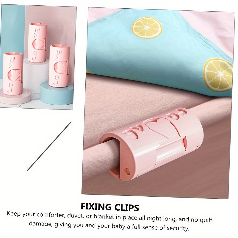 Upgraded Version of the Bed Sheet Fixer: Anti-Slip Quilt Cover Sheet Clip Buckle for Needleless Quilt Fixation