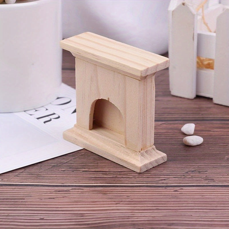 Rustic Wood Mini Fireplace - Hang on the Wall, No Electricity Required, Timeless Design for a Warm and Inviting Home