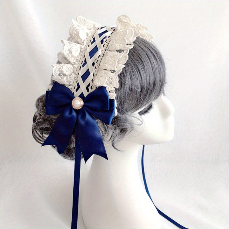 Cosplay Hair Accessories featuring a Maid Dress Style Headband with Two Non-slip Duck Billed Clips