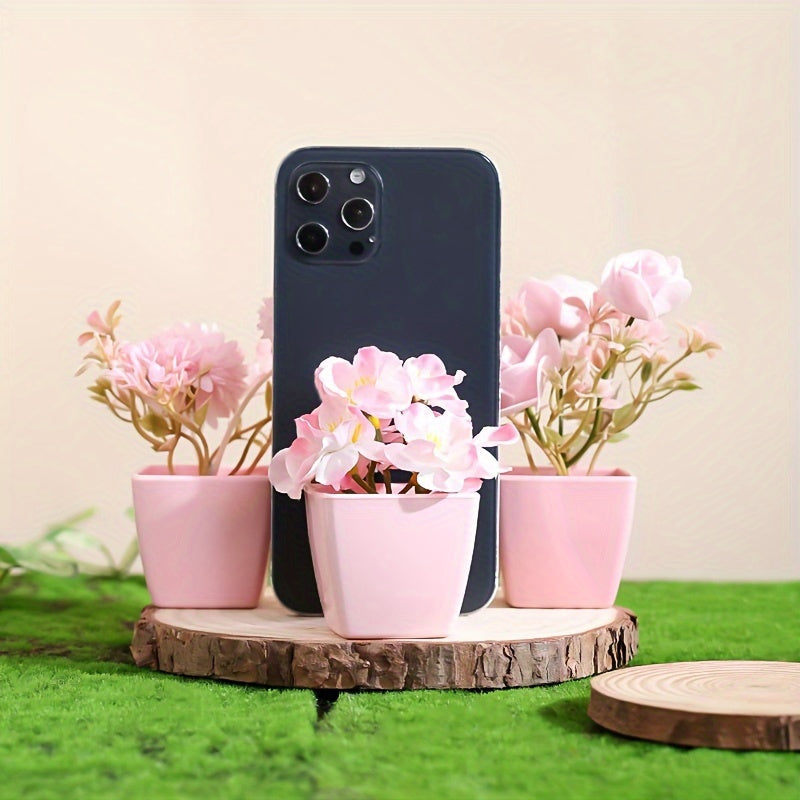 5 Mini artificial potted flowers for desktop decoration