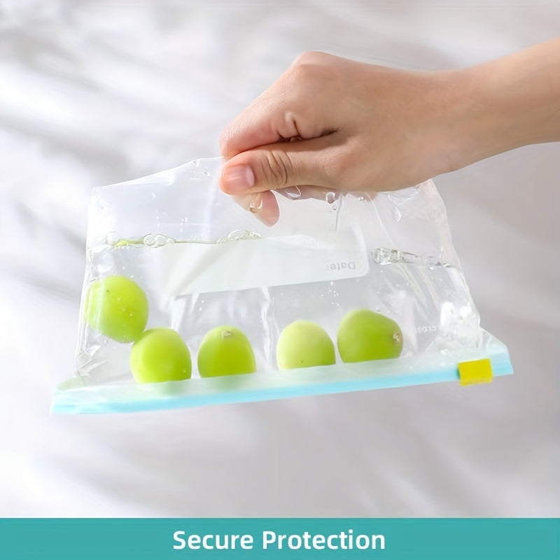 Get a set of 10 or 30 reusable food storage bags that are BPA-free and safe for storing food in the freezer. These versatile bags can be used for sandwiches, snacks, storing meat, fruits, and vegetables. They are made of silicone material and are