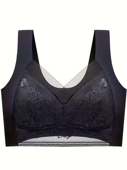 Thin lady's one-piece brassiere with no rims, seamless back, non-scar, and breast-binding feature.