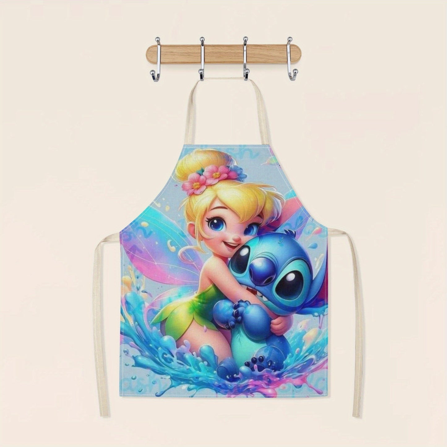 Disney has released a chic waterproof apron adorned with cute cartoon characters such as Mickey, Minnie, Winnie the Pooh, Stitch, and others. This apron is both stylish and functional, with a sleek and elegant design that is perfect for use in hotels