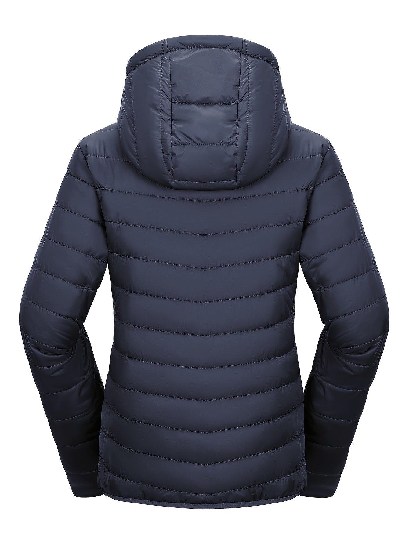 Women's packable quilted puffer jacket with hood, teal blue, waterproof & insulated, machine washable, perfect for outdoor activities.