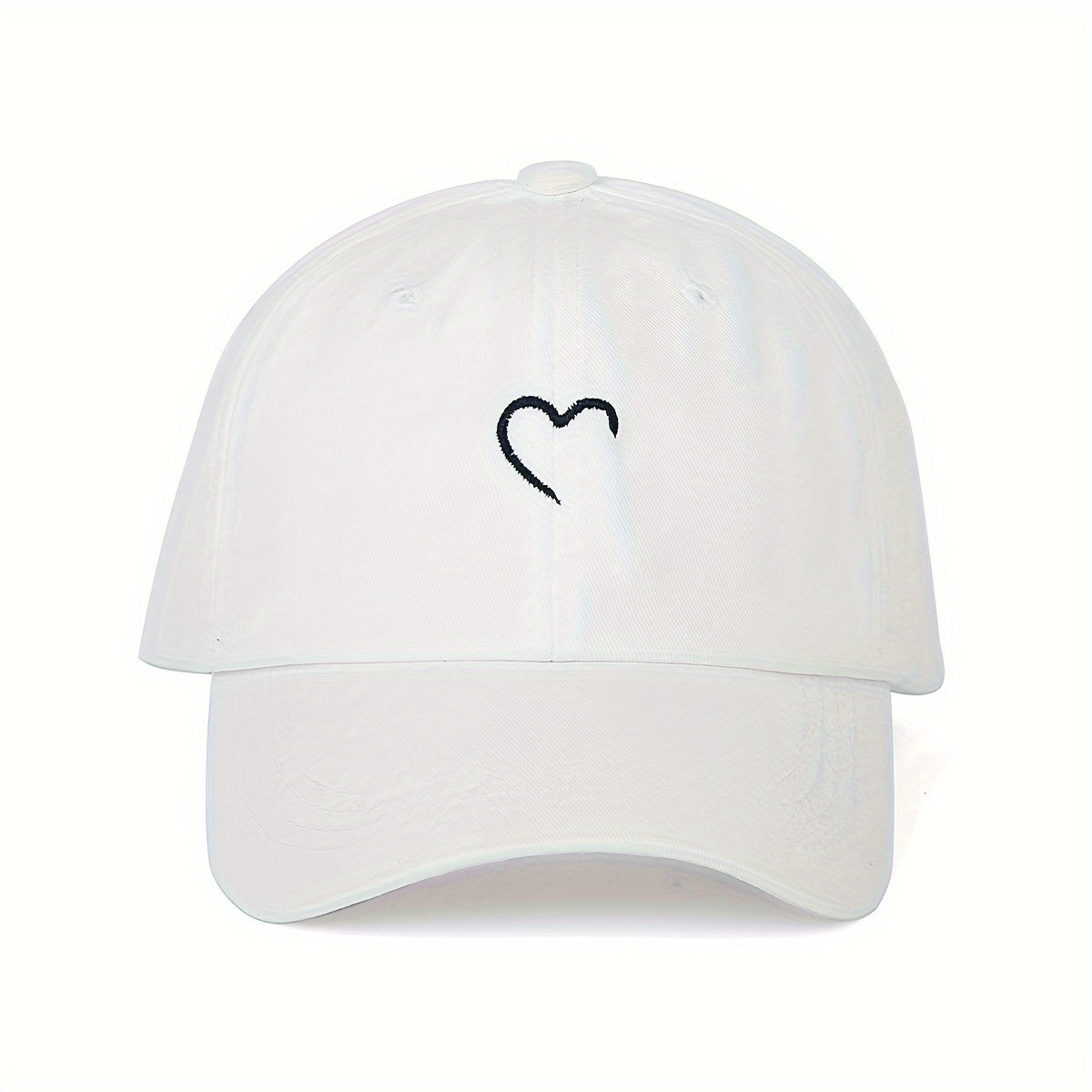 Women's adjustable baseball cap with embroidered heart - great for everyday and special events.