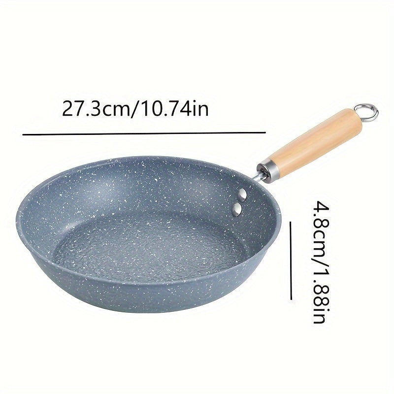 Set of 3 Non-Stick Skillets in Japanese Style with Vintage Hammered Finish - Easy to Clean, Heat Resistant, Made of Stainless Steel, Works with Induction Cooktops. Suitable for Various Heating Methods, Oil-resistant and Rice Stone Coated.