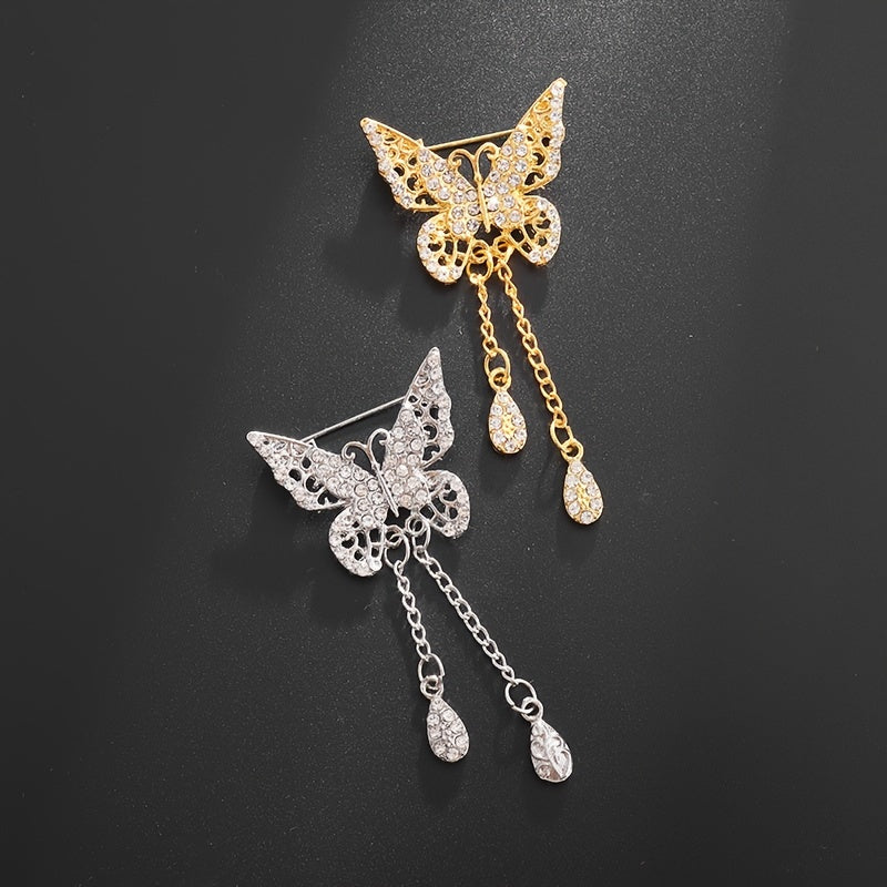 Stylish Butterfly Pendant Brooch for Women's Outerwear Dress - Perfect for Elegant Banquets and Special Occasions