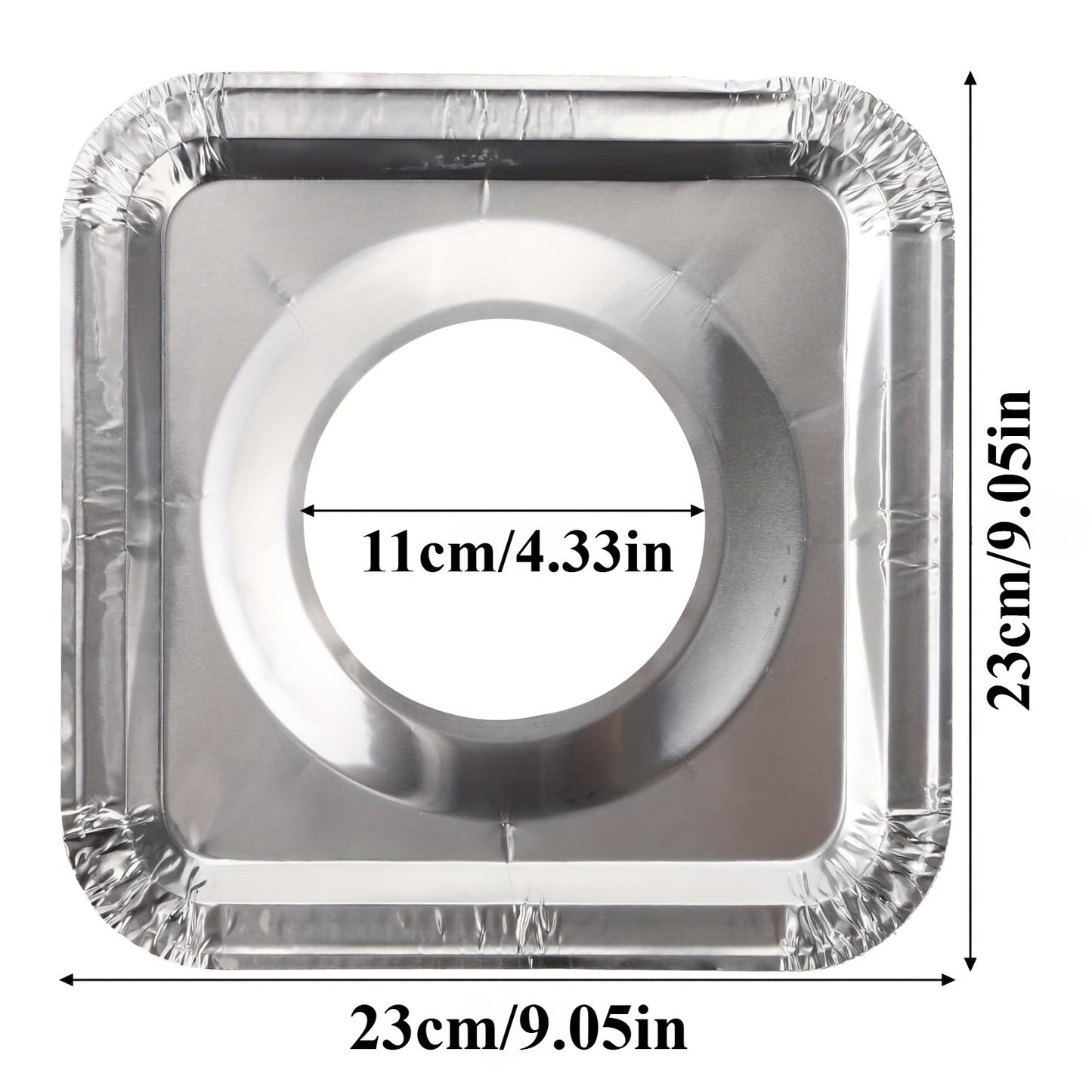 Heavy-Duty Aluminum Foil Stove Burner Covers - Available in packs of 10, 30, or 50 pieces - Square Disposable Gas Burner Liner measuring 21.59cm - Helps keep gas range clean - Suitable for everyday use - Ideal gift for home cooks and housewarming gifts.